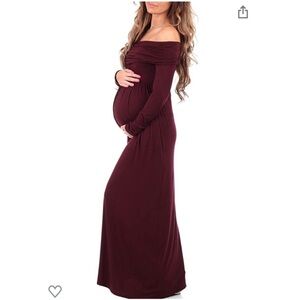 Plum Color Maternity Dress